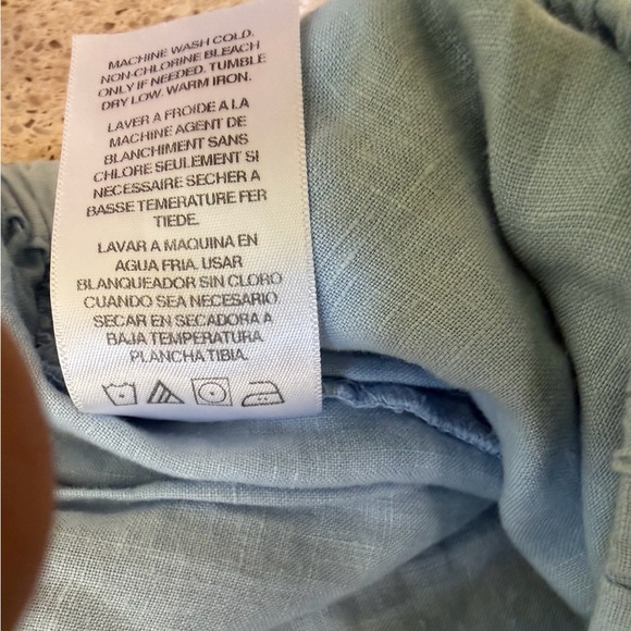 Velvet by Graham & Spencer Lola Linen Pant in Sky Blue size XS - Picture 5 of 6